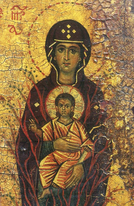 聖母子と「燃える柴」